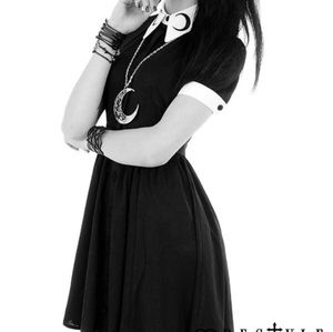 Wiccan crescent moon baby doll dress